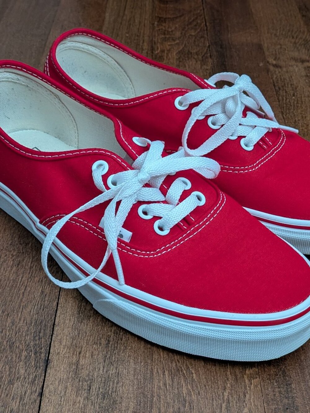 Vans Authentic - Red / White - Mens 9 Womens 10.5 - Canvas - Sneakers Shoes